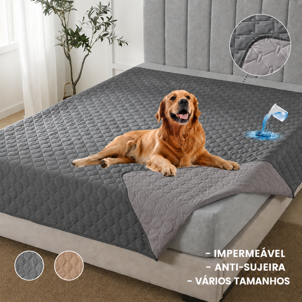 Cobertor premium impermeável para pet - conforto e proteção Apê Pet