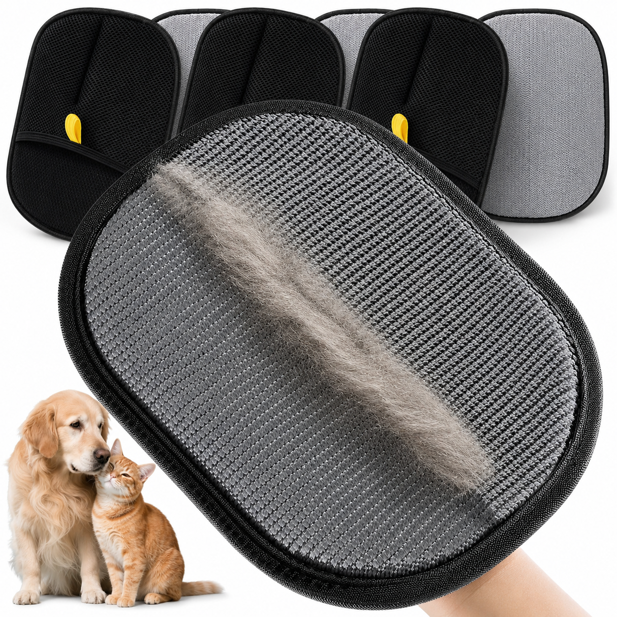 Luva tira pelos para pets - remove pelos de cães e gatos Apê Pet