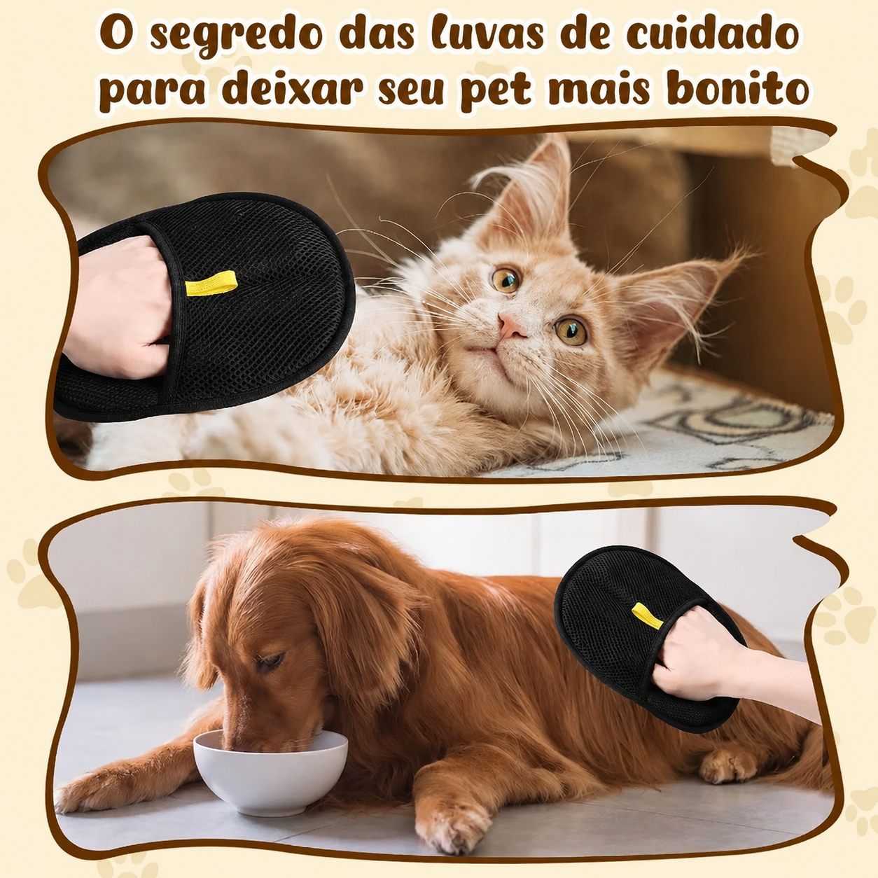 Luva tira pelos para pets - remove pelos de cães e gatos Apê Pet - foto 2