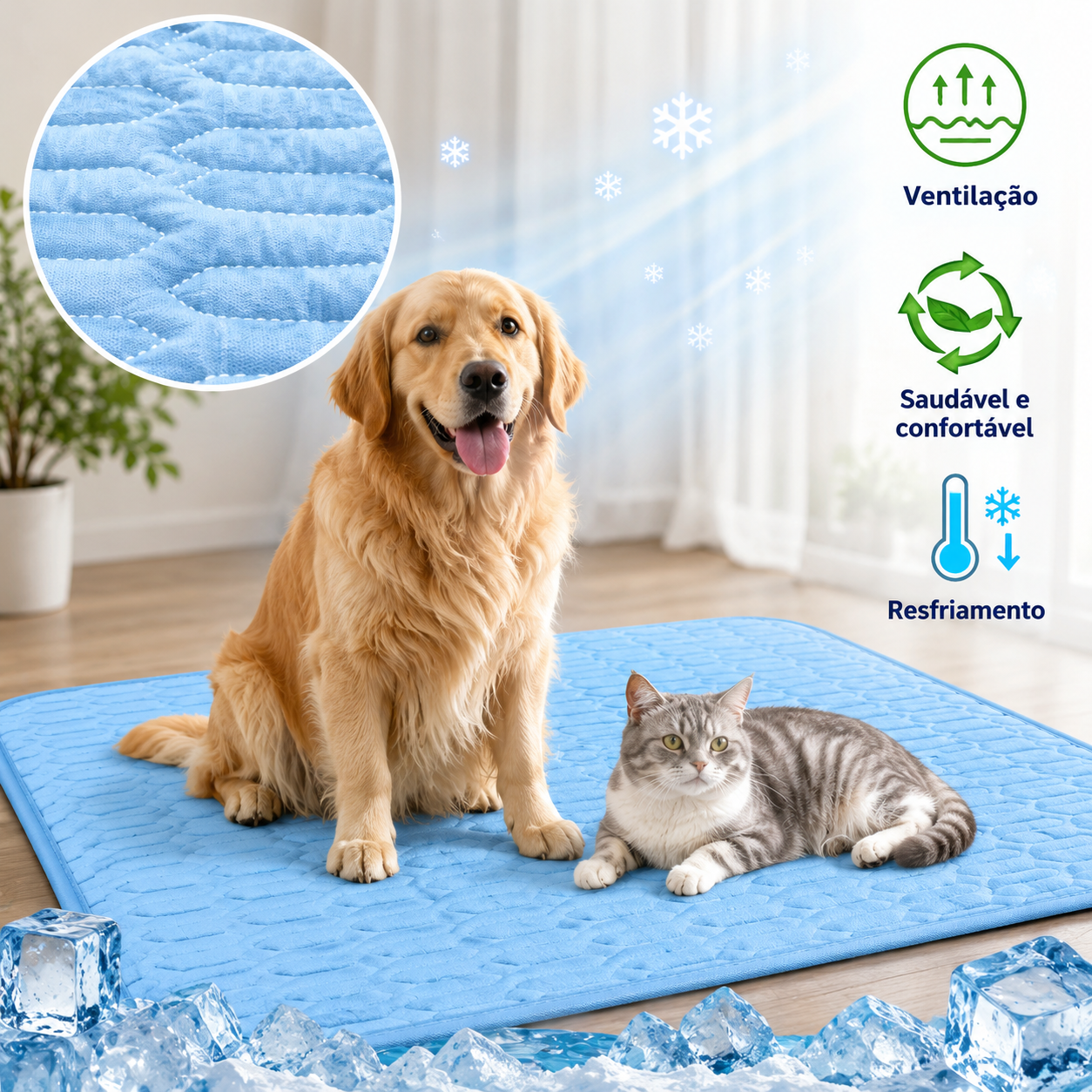 Tapete refrescante para pets - alívio do calor para cães e gatos Apê Pet - foto 4