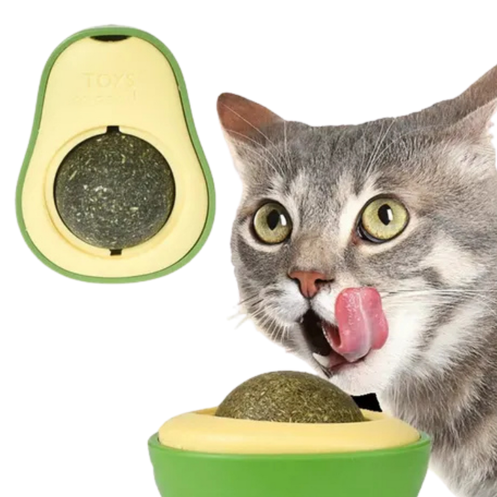 Bolinha de catnip formato abacate para gatos - brinquedo interativo Apê Pet - foto 8